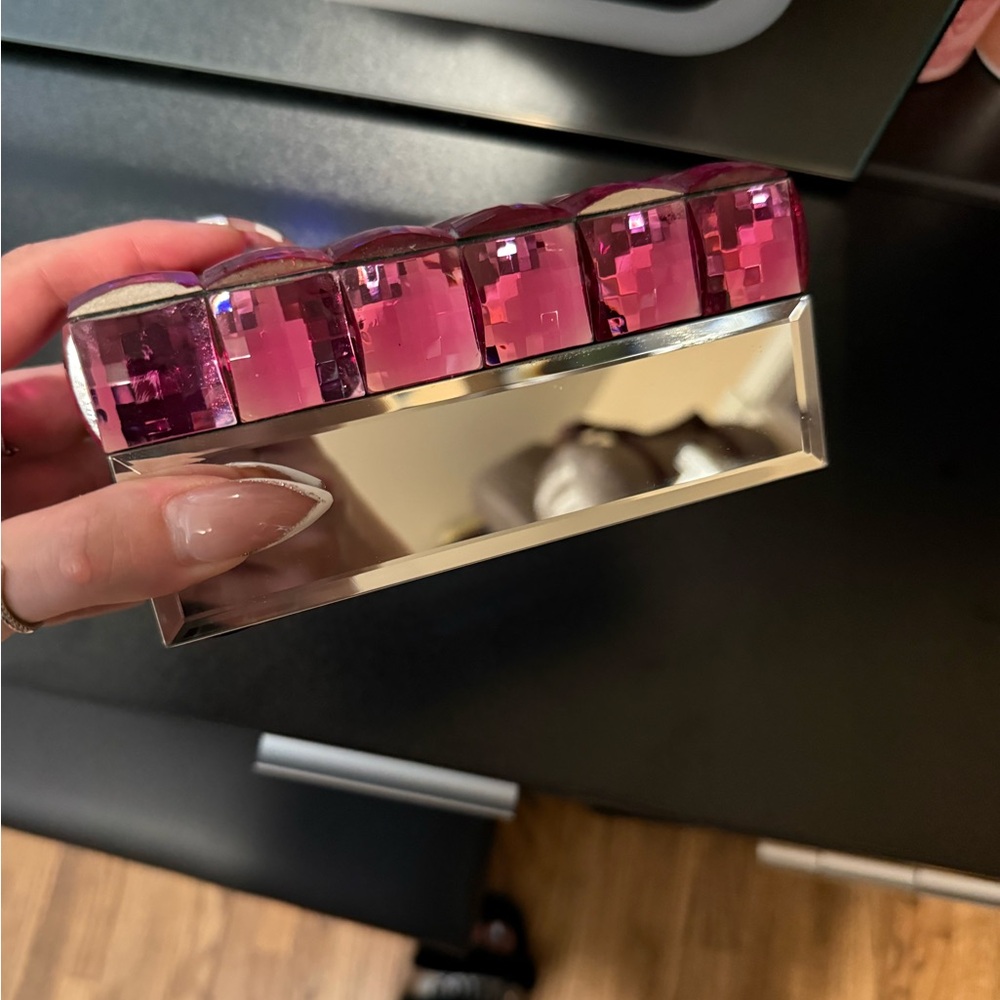 Pink Gem & Mirror Jewelry Box